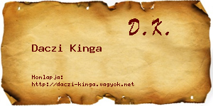 Daczi Kinga névjegykártya